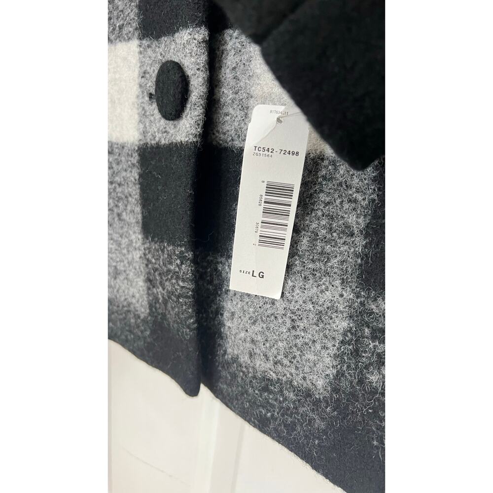 Vintage 90s Pendleton Ombre Plaid Wool Coat Dark Academia NWT L - Picture 10 of 14